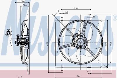 Nissens 85027 вентилятор, охлаждение двигателя на FORD KA (RB_)