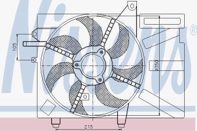 Nissens 85035 вентилятор, охлаждение двигателя на HYUNDAI GETZ (TB)
