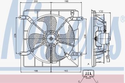 NISSENS Вентилятор радиатора основного HONDA CRV 2.0L 95-02 (85046)