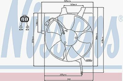 NISSENS Вентилятор охлаждения кондиционера HONDA CR-V 2.0 16V 10/95-02/03 (19030PF3025, 85047)