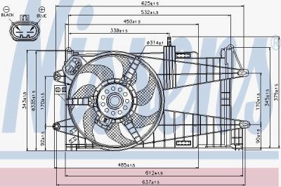 Nissens 85050 вентилятор, охлаждение двигателя на FIAT PUNTO (188)
