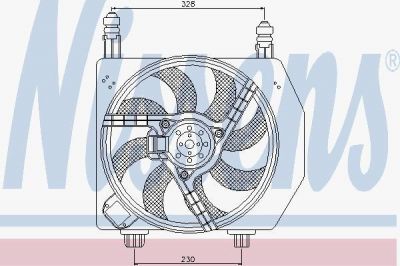 Nissens 85172 вентилятор, охлаждение двигателя на FORD FIESTA IV (JA_, JB_)