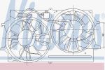 NISSENS Вентилятор радиатора основного FORD Focus I 98-04 /AC+ (85214)