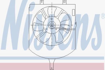 Nissens 85407 вентилятор, конденсатор кондиционера на VOLVO S40 I (VS)