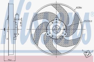 Nissens 85667 вентилятор, охлаждение двигателя на PEUGEOT 406 Break (8E/F)