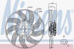 NISSENS Вентилятор радиатора AUDI A 4 / S 4 (07-) 1.8 TFSI (+) (85727)