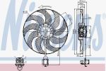 NISSENS Вентилятор радиатора основного CHEVROLET Cruze/OPEL Astra J (85748)