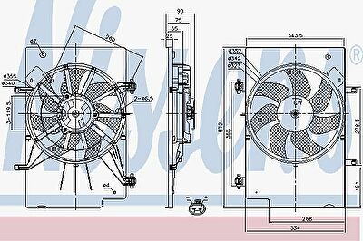 Nissens 85768 вентилятор, охлаждение двигателя на FORD B-MAX (JK)