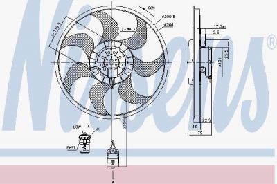 NISSENS NS85777_вентилятор охлаждения! Opel Astra/Zafira 1.2-1.8i 04> (85777)