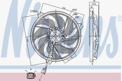 NISSENS NS85787_вентилятор охлаждения! Peugeot 206 1.1-2.0i/D 98> (85787)