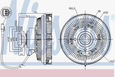 Nissens 86022 сцепление, вентилятор радиатора на MAN TGX