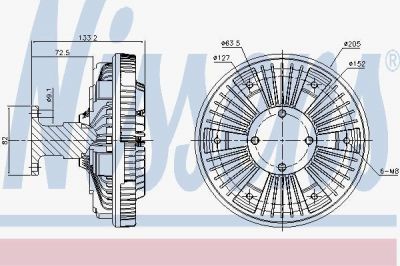 Nissens 86035 сцепление, вентилятор радиатора на MERCEDES-BENZ AXOR