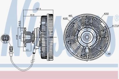 Nissens 86037 сцепление, вентилятор радиатора на MAN TGX