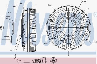 Nissens 86075 сцепление, вентилятор радиатора на RENAULT TRUCKS Kerax