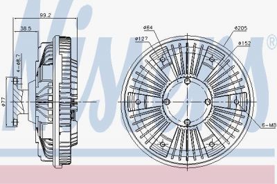 Nissens 86084 сцепление, вентилятор радиатора на MAN TGM