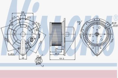 NISSENS Моторчик печки AUDI 80 / 90 (86-) 1.6 (87066)