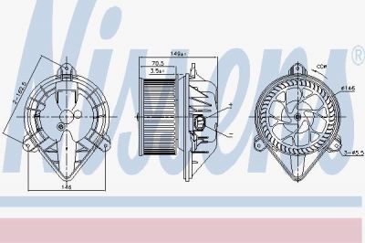 Nissens 87174 вентилятор салона на PEUGEOT 406 (8B)