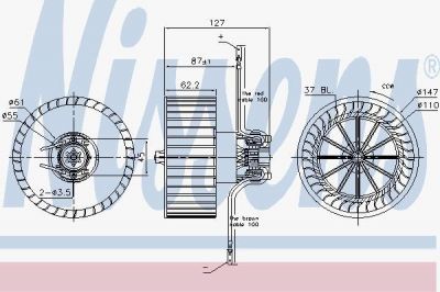 Nissens 87402 вентилятор салона на FIAT DUCATO фургон (230L)