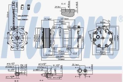 Nissens 890022 компрессор, кондиционер на SCANIA P,G,R,T - series