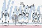 Nissens 890136 компрессор, кондиционер на HYUNDAI H-1 / STAREX