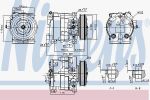 Nissens 890187 компрессор, кондиционер на FIAT PUNTO (188)