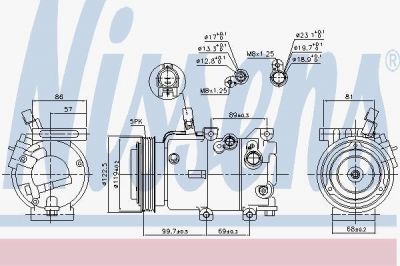 Nissens 890240 компрессор, кондиционер на HYUNDAI i30 купе