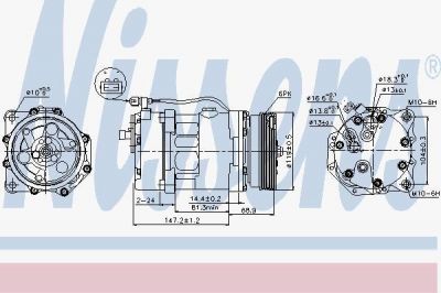 Nissens 89025 компрессор, кондиционер на VW GOLF IV (1J1)