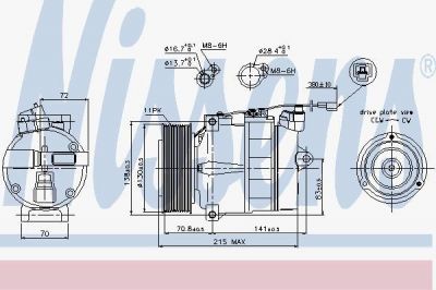 Nissens 89028 компрессор, кондиционер на MERCEDES-BENZ ACTROS