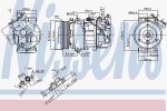 Nissens 890299 компрессор, кондиционер на RENAULT MEGANE III Наклонная задняя часть (BZ0_)