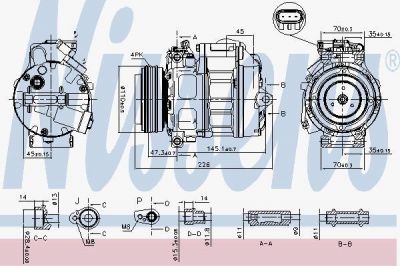 Nissens 890329 компрессор, кондиционер на X6 (E71, E72)