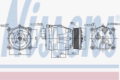 Nissens 89048 компрессор, кондиционер на VW GOLF III (1H1)