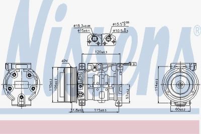 NISSENS Компрессор кондиционера SUZUKI LIANA 01- (89099)