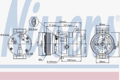 NISSENS Компрессор кондиционера (89121)