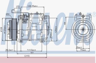 NISSENS Компрессор кондиционера MERCEDES E-CLASS W124 84- (2340211, 89132)