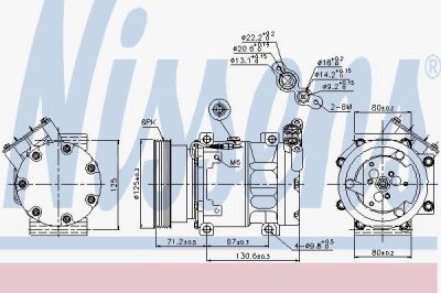 Nissens 89148 компрессор, кондиционер на RENAULT LOGAN I универсал (KS_)