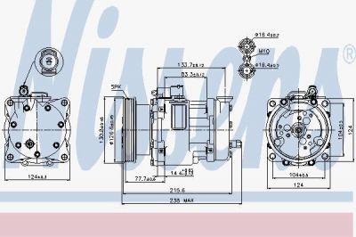 Nissens 89187 компрессор, кондиционер на ROVER 200 (RF)