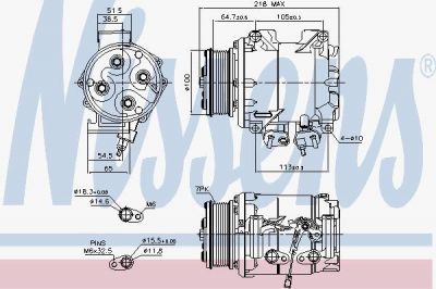 NISSENS Компрессор кондиционера HONDA ACCORD 03- (38810PNB006, 89242)