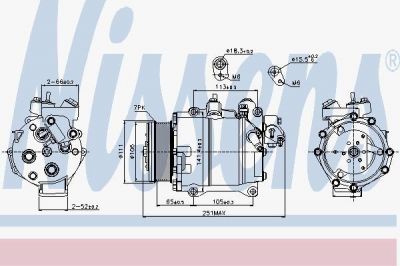 NISSENS Компрессор кондиционера HONDA CR-V 06- (38800RZYA01, 89245)