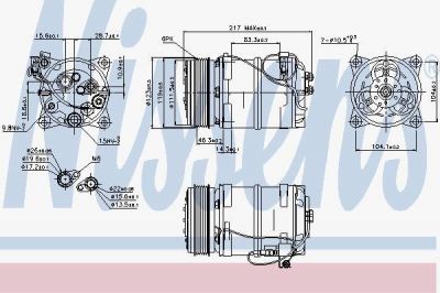 Nissens 89249 компрессор, кондиционер на VOLVO V70 I (LV)