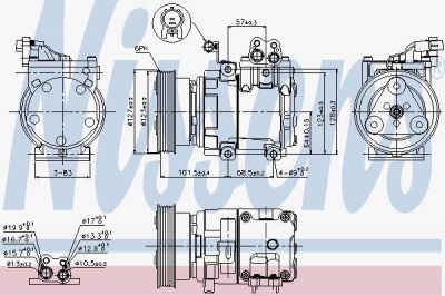 Nissens 89262 компрессор, кондиционер на HYUNDAI GETZ (TB)