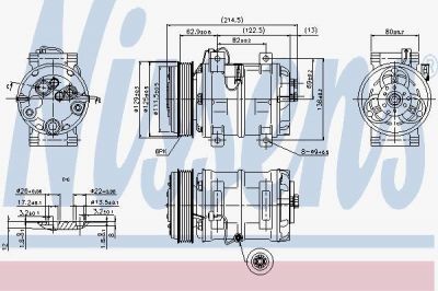 Nissens 89317 компрессор, кондиционер на VOLVO V70 I (LV)