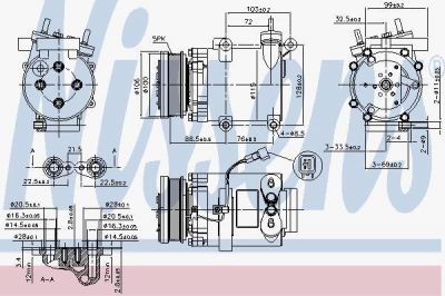 Nissens 89327 компрессор, кондиционер на FORD FOCUS II кабрио