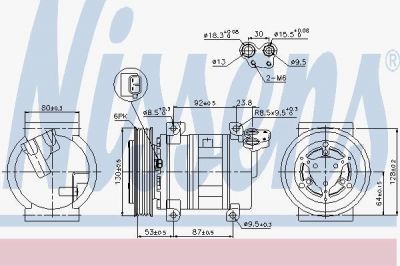 Nissens 89330 компрессор, кондиционер на FIAT STILO (192)