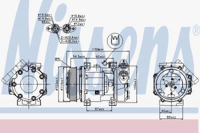 Nissens 89336 компрессор, кондиционер на FORD FOCUS II седан (DA_)