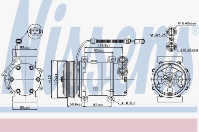 Nissens 89339 компрессор, кондиционер на PEUGEOT 206 SW (2E/K)