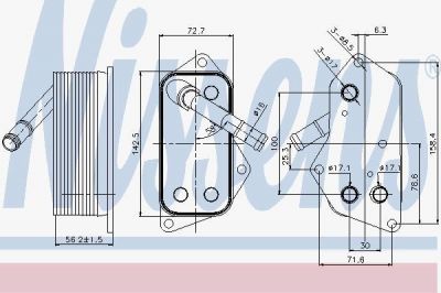 Nissens 90689 Радиатор масляный E90/E60/F01/F15 2.0-3.0 04-/08-/13-