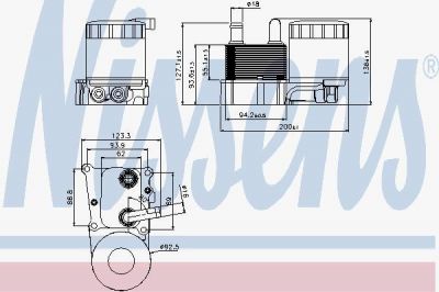 Nissens 90696 масляный радиатор, двигательное масло на FORD FOCUS (DAW, DBW)
