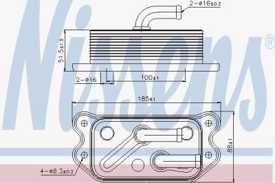 Nissens 90716 масляный радиатор, двигательное масло на VOLVO S80 I (TS, XY)