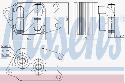 Nissens 90733 масляный радиатор, автоматическая коробка передач на SEAT IBIZA IV (6L1)