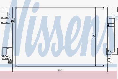 NISSENS Радиатор кондиционера PSA C-Cross/4007/MITSUBISHI Lancer X/Outlander II (940029)